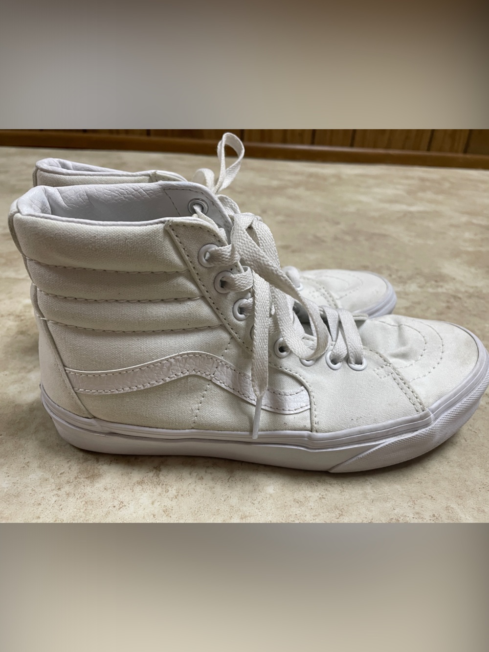 Vans White High-Top Canvas Sneakers